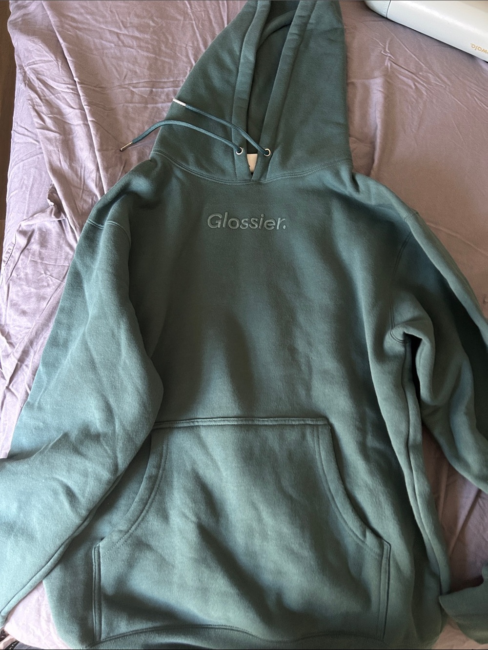 Glossier Hoodie in Jade Green